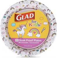 Glad for Kids Unicorn Paper Plates