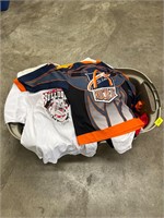 XXL Tub of hockey jerseys, Pennies and leg warmers