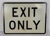 Exit Only Metal Street Sign
