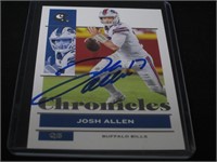 Josh Allen signed football card COA