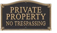 Private Property No Trespassing Garden Sign