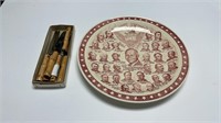 Presidents of the United States plate, bamboo