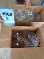 Two lots: glassware