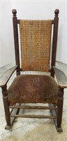 Antique wooden rocking chair