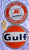 Mobil Gas & Gulf Signs