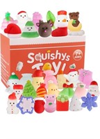 SEKEAHU Christmas Mochi Squishy Toys, 20PCS Mini