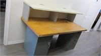 Large Heavy Wooden Topped Work Bench,