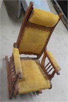 Antique Rocking Chair adjustable head rest.