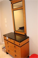 Marble Dresser with Mirror by Baker Furniture