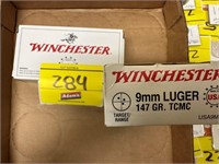 (2) BOXES OF WINCHESTER 9 MM UGER 147 GR. TCMC