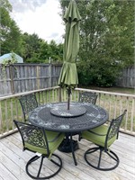 Sunbrella Patio Table and Chairs with Umbrella