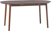 Walker Edison Solid Wood Oval Dining Table