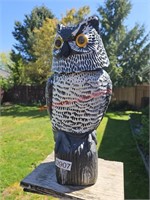 Owl yard decor (back patio)