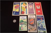 Lot of 7 1960's Various Gas Company Travel Maps