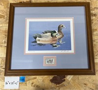 William Morris Numbered Duck Print Matching Stamp