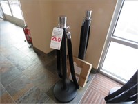 PAIR OF CROWD CONTROL STANCHIONS