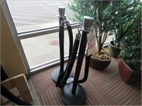 PAIR OF CROWD CONTROL STANCHIONS
