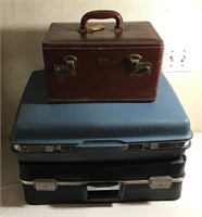 Lot of 3 Vintage Hardside Luggage