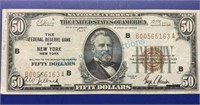 1928 $50 bill national currency