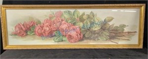 Framed picture of roses