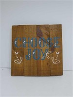 Wood Painted Sign : Choose Joy 12" square