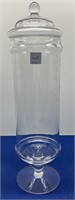 Tall Glass Decanter with Lid 20” h
