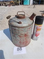 Old galvanized gas can.