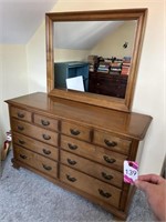 Dresser with Mirror 55"x19"x66"H