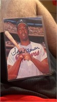 Hank Aaron autograph photo