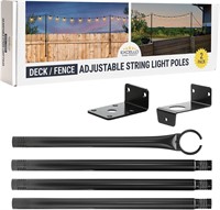 2 Pack of 5.3' Deck/Fence String Light Poles