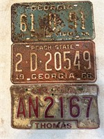 Vintage Georgia Tag License Plates