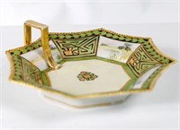 Hand painted enameled Nippon bowl