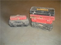 Empty Tool Boxes, Assorted Sizes - Metal & Plastic