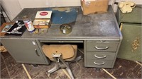 Vintage Steel Age Metal Heavy Duty Desk YOU MUST