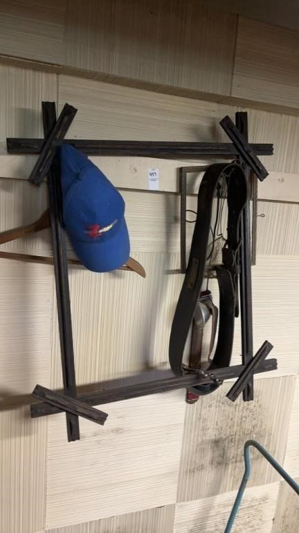 Lot of Frames Hat and Wooden Hangar