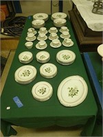 Set Of White Rose Dinnerware China As Shown