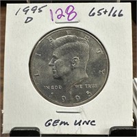 1995-D JFK UNC HALF DOLLAR