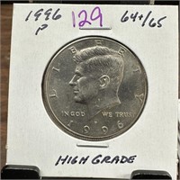 1996 GEM UNC JFK HALF DOLLAR