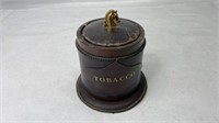 Wooden and leather container