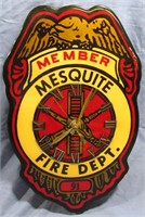 CEDAR WOOD FIRE DEPARTMENT WALL CLOCK