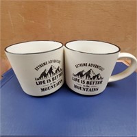 His & Hers Coffee Mugs, 16oz. x2