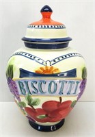 Ceramic Biscotti Jar 13"T