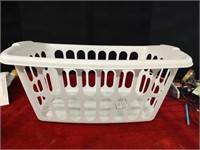 Rectangular Laundry Basket White 24x17x10 "