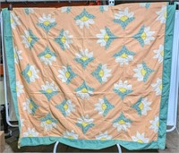 (L) Double sided, homemade, machine sewn quilt