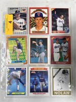 LOT OF 9 NOLAN RYAN BASEBALL CARDS