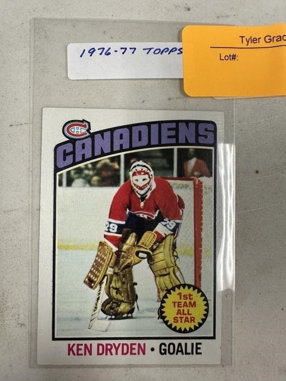 1976-77 TOPPS KEN DRYDEN HOCKEY CARD