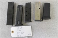 5 MAGAZINES - 3 - .45 CAL, .40 S&W AND 9MM