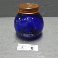 Reproduction Cobalt Blue Glass Nut House Jar
