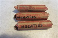 3 rolls Wheat Pennies