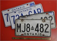 2 sets Ontario license plates